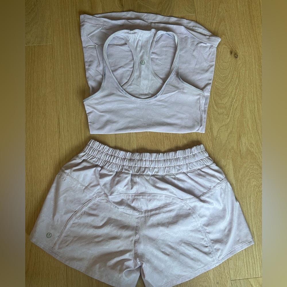 Lululemon Lilac Tracker And Racerback Set